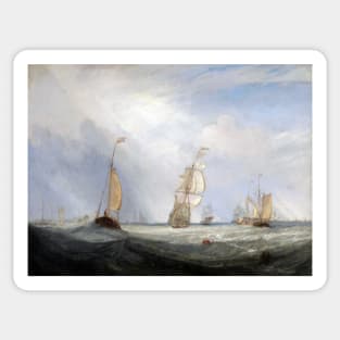 High Resolution William Turner Helvoetsluys Ships Going out to Sea 1832 Sticker